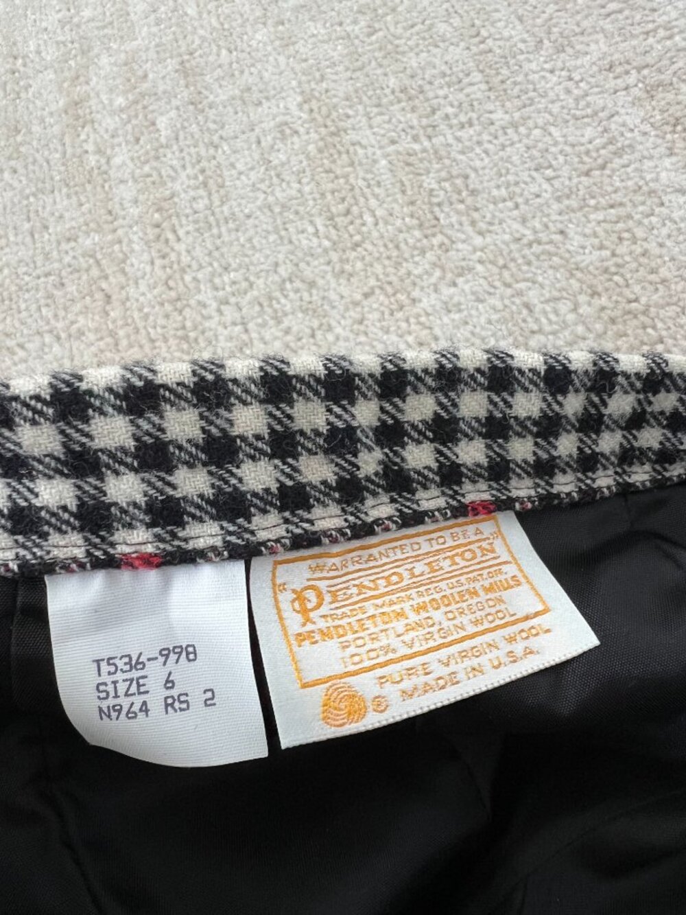 Vintage Pendleton 100% Virgin Wool Plaid Skirt 6 - Picture 2 of 6